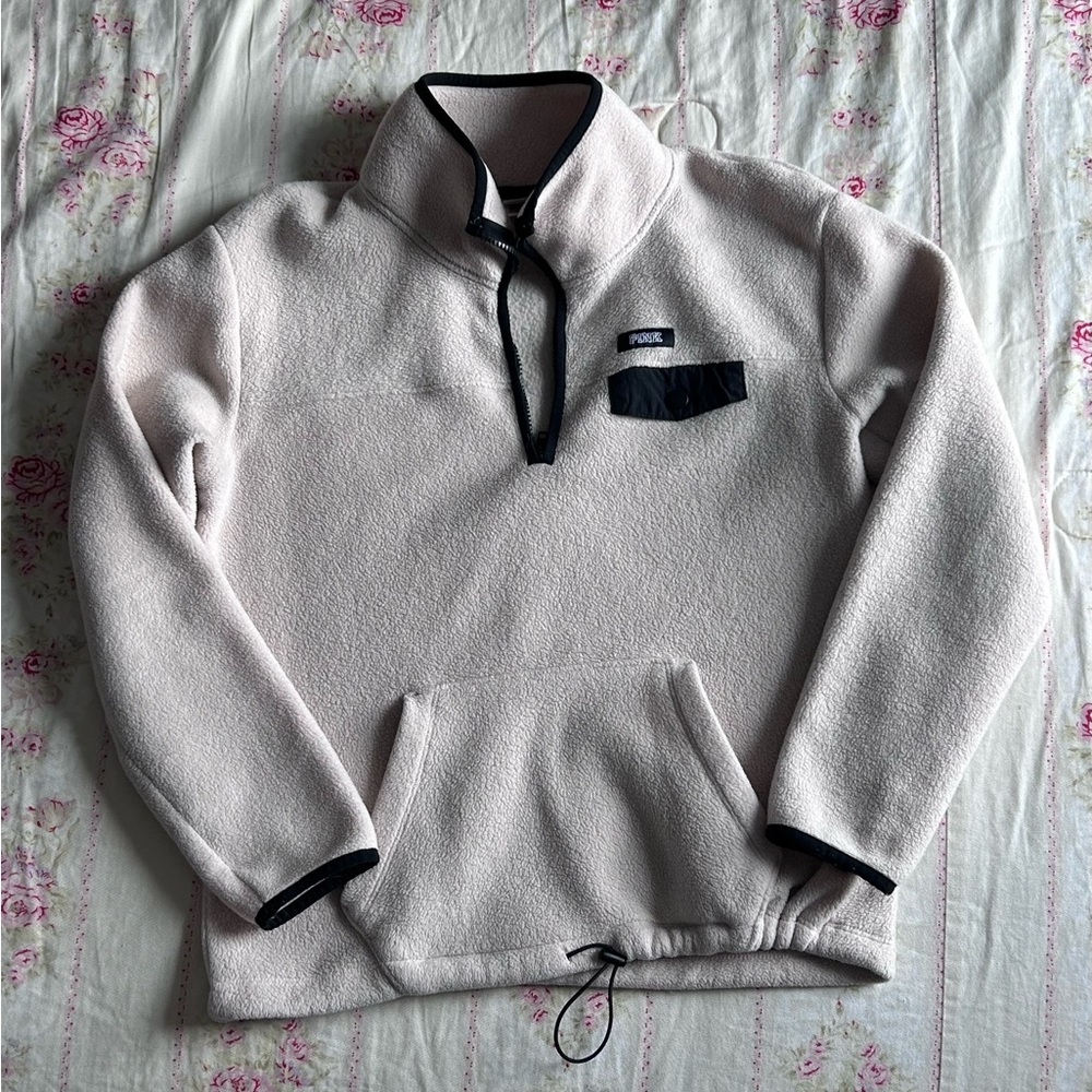 PINK Victoria's Secret Light Pink Quarter Zip